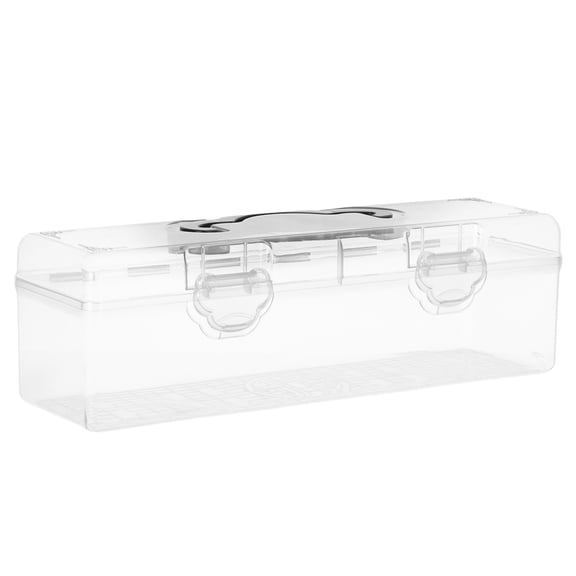 TABLZONE Wear Resistant Clear Artist Tool Supply Box with Handle for Sewing and Craft Storage