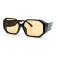 thumbnail image 4 of Retro Octagonal Dimensional Plastic Thick Temple Fashion Sunglasses Black - Beige, 4 of 8