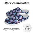 thumbnail image 6 of Picia flower Skull in starry sky for Women's Lamb-hug Comfy Fleece House Slippers Memory Foam, Slip-on House Shoes Indoor Outdoor-44/45, 6 of 7