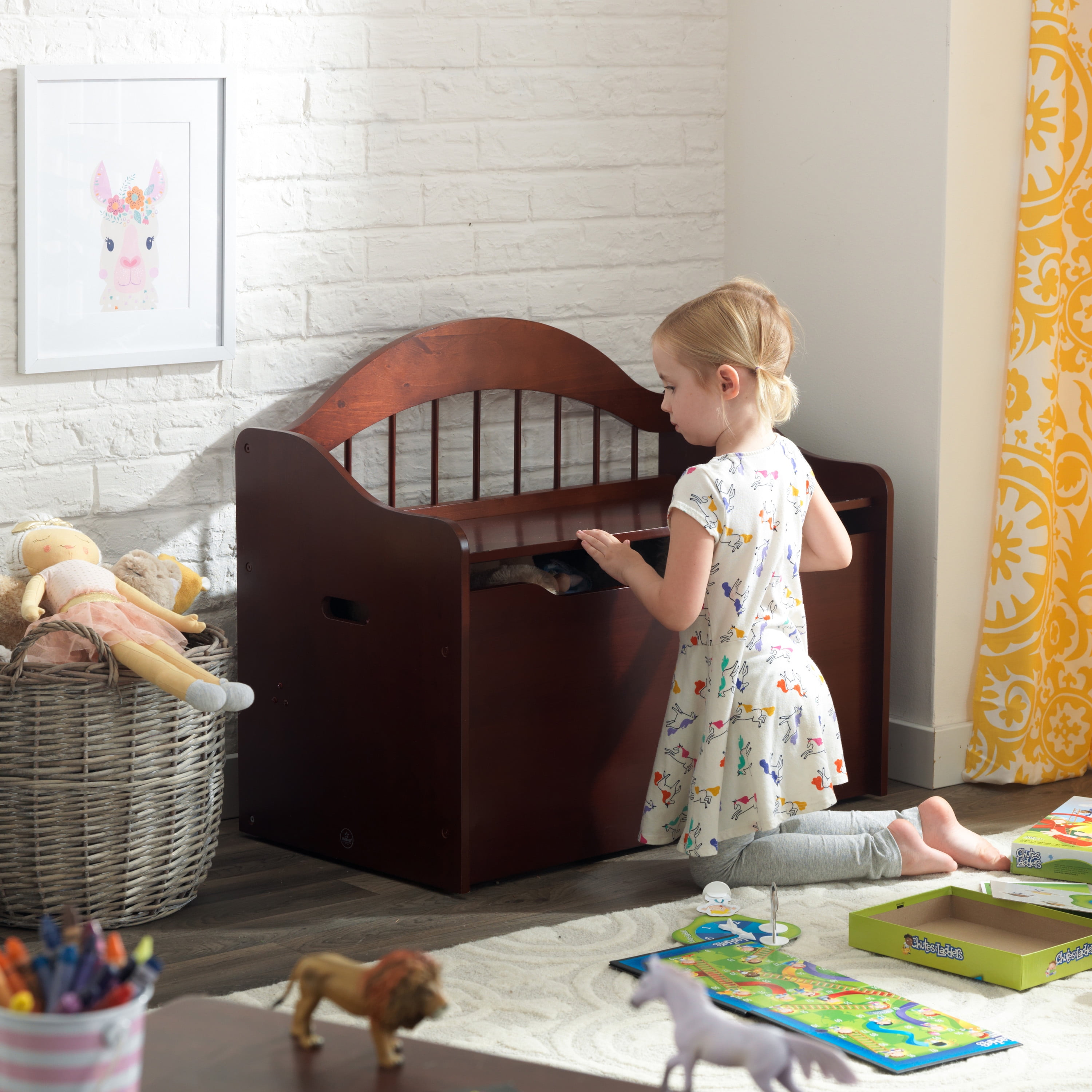 Cherry wood toy chest sale