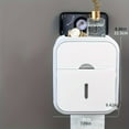 thumbnail image 4 of 1-piece Toilet Tissue Box, Wall-mounted, Waterproof, Toilet Tissue Box, Drill-free, Paper Box, Toilet Paper Roll, Paper Holder, 4 of 7