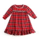 thumbnail image 4 of Conjuntos de pijamas navideños para niños y niñas, ropa de estar por casa, ropa de bebé, pijamas a cuadros de franela 100 % algodón, pijamas a juego para hermanos, 4 of 5