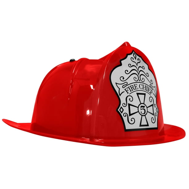 Child Deluxe Red Firefighter Helmet Costume Accessory Kids Fireman Hat