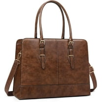 RKXQT Laptop Bag for Women Leather Work Tote 15.6 Inch Laptop for Computer Bag Waterproof Business Office Professional Large Capacity Handbag Shoulder Bag
