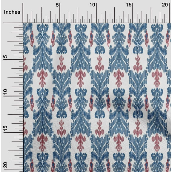 oneOone Organic Cotton Poplin Twill Fabric Swirl & Paisley Ikat Fabric Prints By Yard 42 Inch Wide