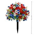 thumbnail image 3 of TanSiDing 4th Of July Artificial Topiary Ball Patriotic Outdoor Faux Topiary With Ground Stake Red White Blue Independence Day Decorations For Garden Porch Planter, 3 of 7