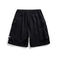 thumbnail image 3 of Sngxgn Men's Casual Fashion Slim Fit Pockets Flat Front Shorts(Black,L), 3 of 4
