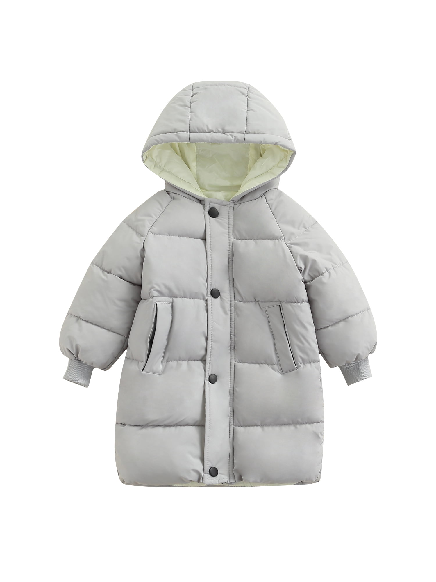 Diconna Manteau d'Hiver à Capuchon pour Bébé, Version Longue, à Simple Boutonnage
