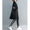 thumbnail image 3 of Women's Striped Pocket Casual Crewneck Long Sleeve Pullover Sweater Swatershirt GA1271 Black, 3 of 5