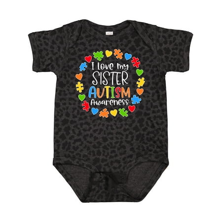 

Inktastic I Love My Sister Autism Awareness Gift Baby Boy or Baby Girl Bodysuit