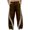 Brown, variant on Men's Y2k Graphic Baggy Sweatpants Wide Leg Striped Open Bottom Drawstring Sweatpants with Pockets Green XL