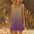 thumbnail image 2 of gakvbuo Summer Beach Cover Up Dresses For Women Casual Crew Neck T Shirt Dress Sleeveless Sundress Tank Mini Dress, 2 of 6