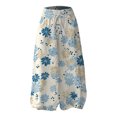 thumbnail image 4 of kaondbfi Women's Wide Leg Printed Pants Casual Elastic Waist Trousers Lightweight Summer Bottoms for Beach Vacation Loose Fit Pants with Pockets, 4 of 4