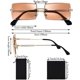 thumbnail image 2 of Gafas de sol-marco dorado azul progresivo + película gris completa + película blanca + té progresivo + bolsa de cuero + paño para gafas cuatro juegos Zhivalor Lentes de Sol Unisex, 2 of 7