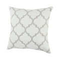 thumbnail image 4 of Ox Bay White and Taupe Gray Geometric Lattice Indoor/Outdoor Throw Pillow, 20" x 20", White / Gray, 4 of 9