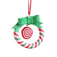 thumbnail image 2 of Dserfhy Christmas Lollipop Ornament Colorful Polymer Clay Peppermint Candy Cane Hanging Decoration Xmas Tree Holiday Party Home Decor Festival Gift, 2 of 8