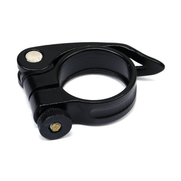 Abrazadera de sillín de bicicleta negra de 34,9mm abrazadera de sillín de liberación rápida de aleación de aluminio MTB bicicleta de carretera abrazadera de tija de sillín de bicicleta informal (