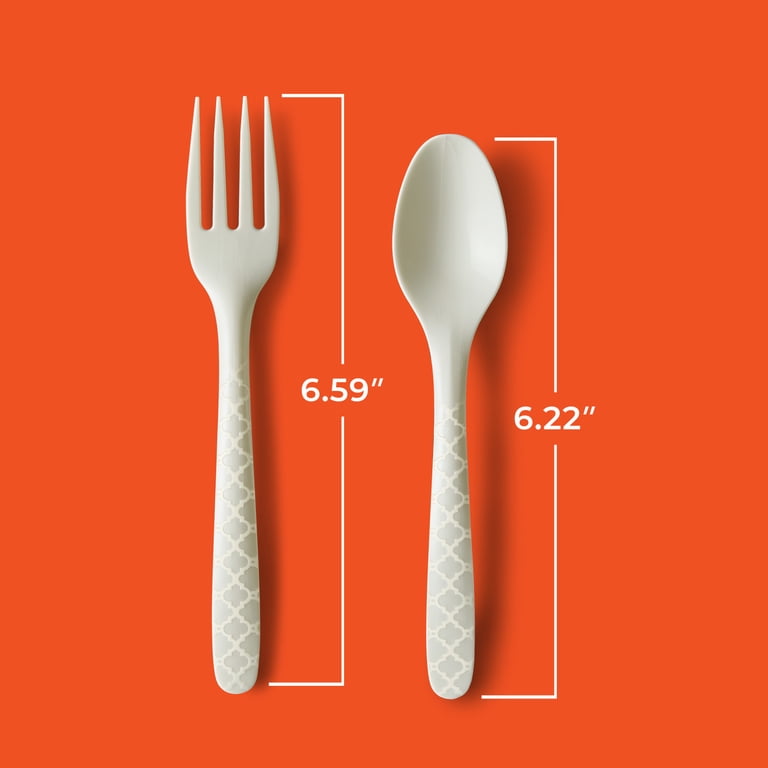 Hefty ECOSAVE Compostable Forks and Spoons, 96 Count - Walmart.com