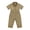 Khaki, variant on Toddler Kids Wild One Birthday Outfit One Piece Zookeeper Jumpsuit Button Down Coveralls Army Green 9-12M