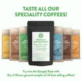thumbnail image 2 of Best Sellers Coffee Sample Pack - Breakfast Blend, Cowboy Blend, Pure Peru, Magic Mexico, Bali Blue Moon, 6Bean Espresso, 12 oz. (6 x 2 oz. bags), 2 of 7