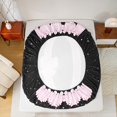 thumbnail image 5 of Manfei Kawaii Bow Queen Sheet Set,Pink Sequin,Letter O,4-Piece Cozy Decor, 5 of 7
