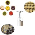 thumbnail image 4 of LAICAIW DayCount Mooncake Stamps Set, Cake Hand Press Mold 1 Barrel 6 Floral Patterns Manual Cake Pastry Pressure Mould for Party, 4 of 6