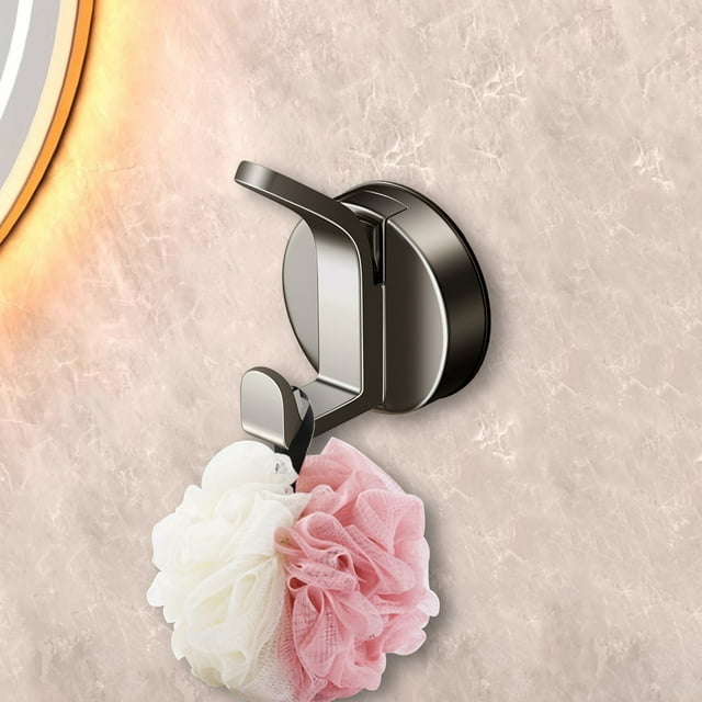 weibbin Suction Cup Hook Vacuum Non Punching Household Bathroom Kitchen Door Rear Bathroom Hook With Two Hooks Combined Up And Down
