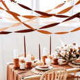thumbnail image 6 of Wedding Decorations, 8 Rolls Rust Orange Brown Crepe Paper Streamers for Rustic Fall Wedding, Bridal Shower, Retro Party, Spring, Summer Decor, Birthday, 82 Ft Long, 6 of 9