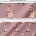 thumbnail image 2 of Soimoi Orange Cotton Cambric Fabric Pig Animal Print Fabric by the Yard 56 Inch Wide, 2 of 7