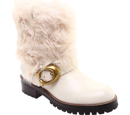 coach signature buckle bootie