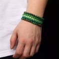 thumbnail image 6 of HOOUN 6MM Natural Healing Energy Crystal Jasper Quart Jade Bead Stone Bracelet Elastic-06 Lake Blue Cloisonne stone, 6 of 9