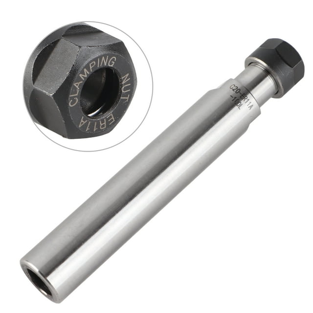 Collet Chuck Tool, High Rigidity Alloy Steel high hardness Straight Chuck, Variety Of Models Different Processing Scenarios Collet Chuck ER11A Chuck for Chuck C10,C12,C16,C20