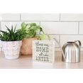 thumbnail image 4 of Bless Home & All Enter Ecru Linen Stripe 5 x 5 Wood Tabletop Sign Plaque, 4 of 4