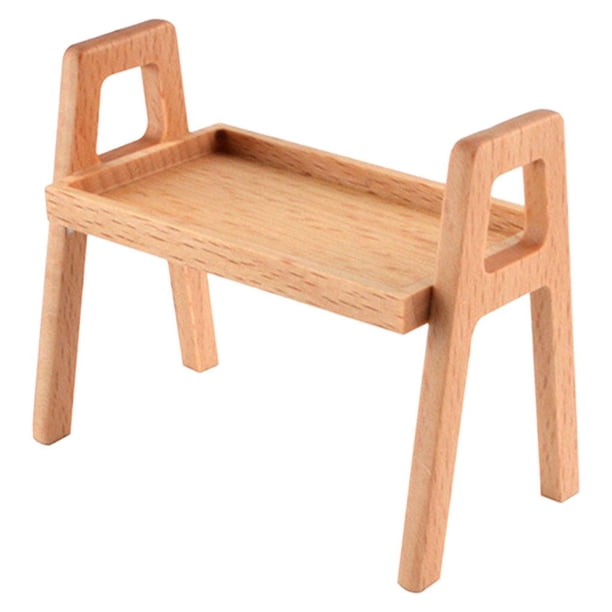 Estantería de muebles para casa de muñecas de madera a escala 1:12, dormitorio para muñecas BJD, juguete para niños Haya