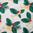 thumbnail image 5 of Hallmark Green Poinsettia 3-Piece Adult Holiday Quilt Set, Full/Queen, 5 of 5