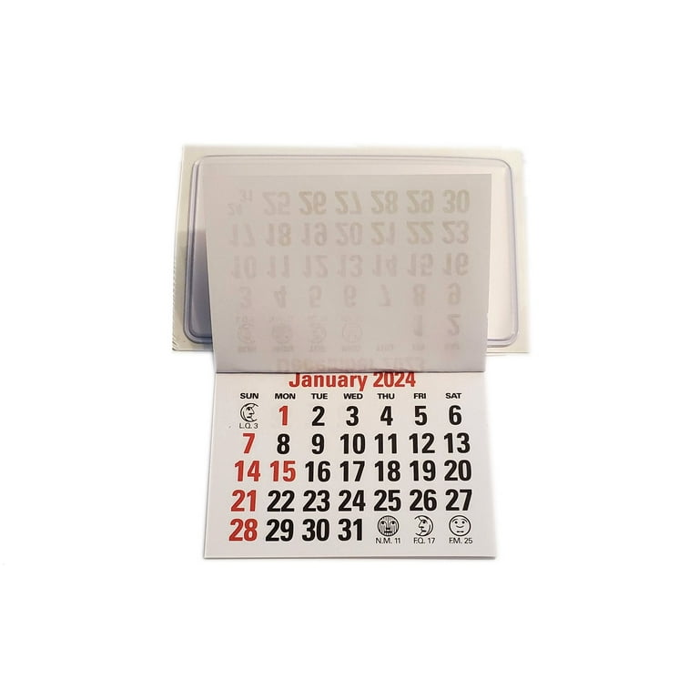 10 - 2024 Business Card Stick Up Calendars Peel N Stick Press and Stick  Holiday Gift Wings Craft & Fundraising - Walmart.com
