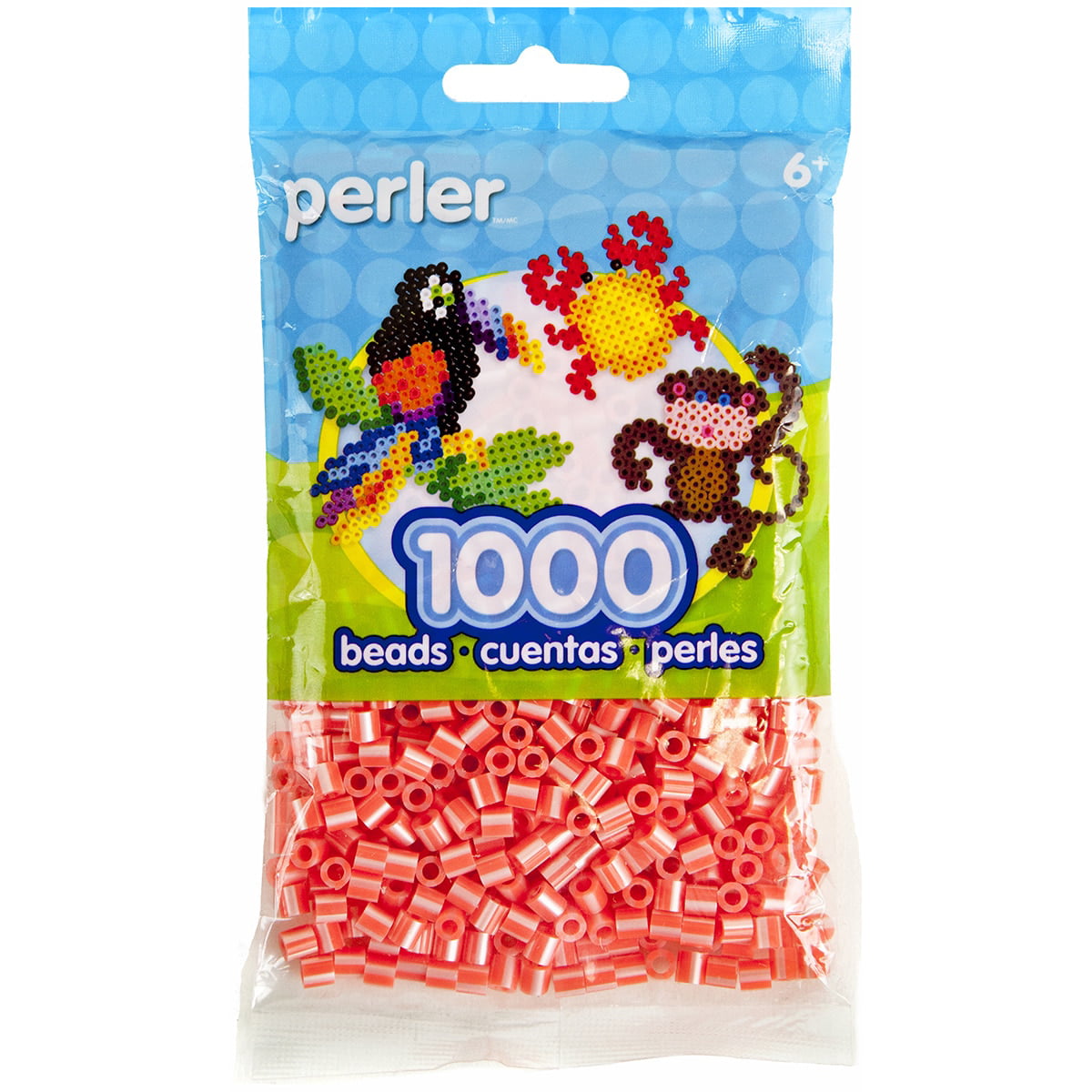 Perler Pearl Beads 1000//Pkg-White Glitter