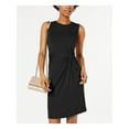 thumbnail image 3 of MAISON JULES Womens Navy Sleeveless Above The Knee Sheath Dress Size: XL, 3 of 3