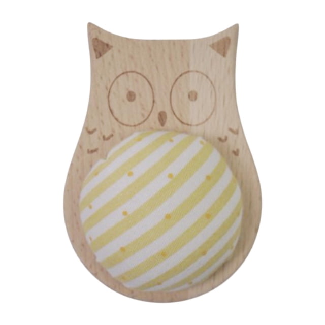 segolike Cute Pin Cushion Wooden Base Compact Sewing Craft Accessory for Cross Stitch Owl