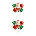 thumbnail image 1 of Globos de papel de aluminio Bewildely Papá Noel y muñeco de nieve 5 piezas multicolor, 1 of 6