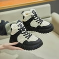 thumbnail image 3 of Mepaouo Women's Fleece Snow Boots Thick Sole Waterproof Walking Sneakers Casual Shoes(Black,7), 3 of 8