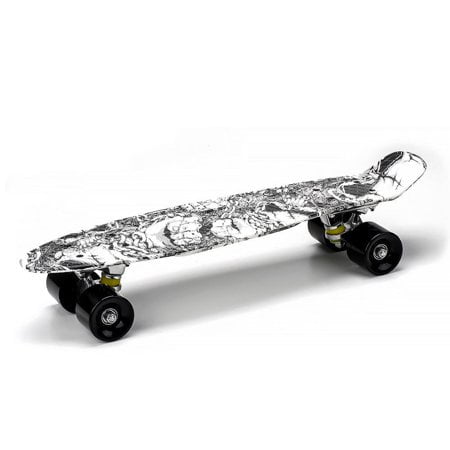 Skateboard Cruiser en Plastique de 22 Pouces, Planche à Banane de Skate de  Rue avec T-Outil de Skate Tout-en-un 
