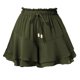 thumbnail image 1 of Pantalones de falda con volantes de doble capa for mujer, con cintura elástica y cordón, pantalones de falda informales antiexposición deportivos, 1 of 7