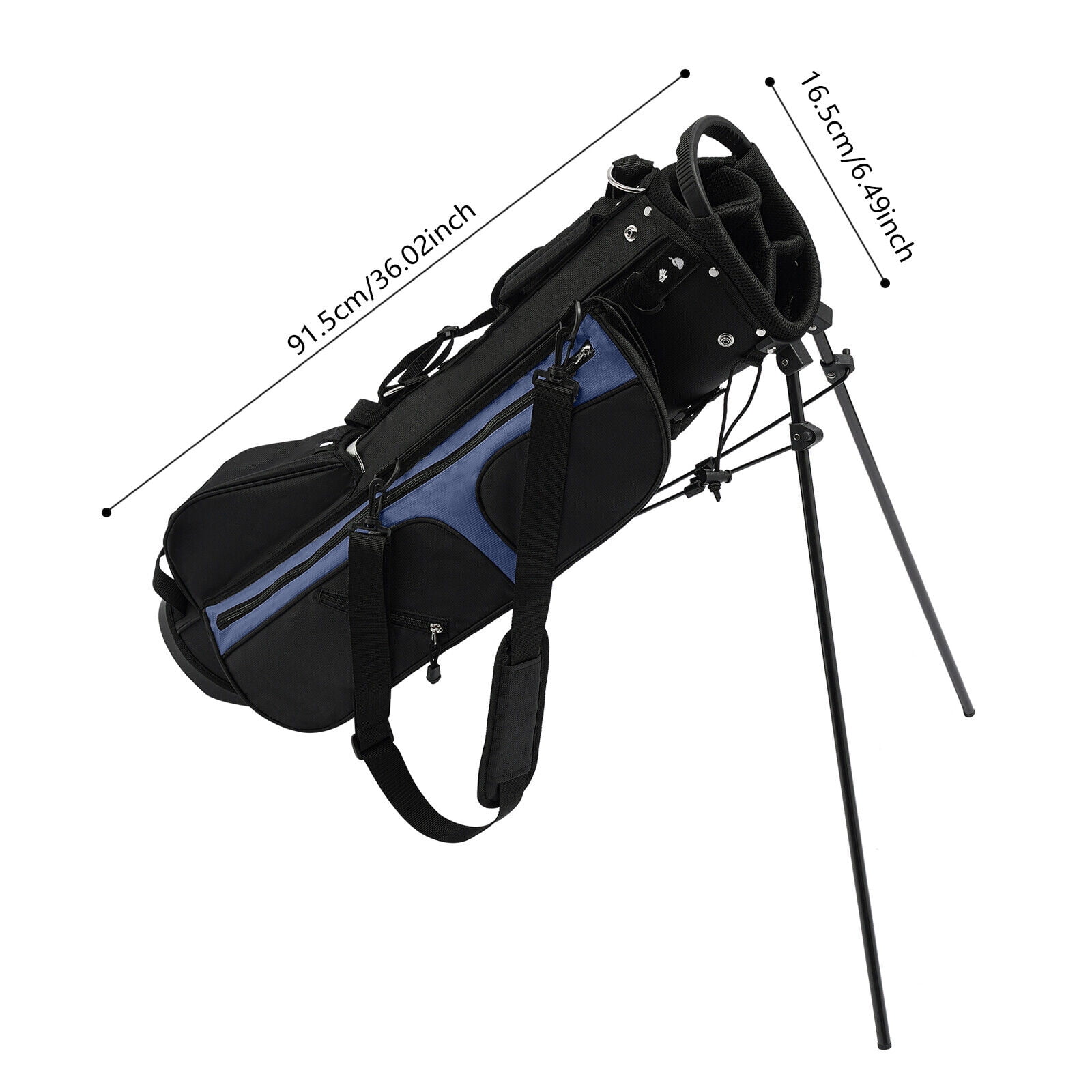 Portable Golf Stand Bag - Golf Carry Club Bag with 3-Way Dividers, 5 Pockets, and Comfortable Shoulder Strap - Durable and Water-Resistant Golf Bag for Men and Women