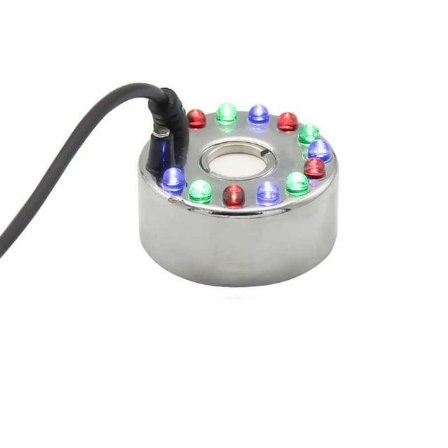 Mini Ultrasonic Mist Maker with 12 LED Lights for Small Fountains, Aquariums, and Home Decor