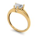 thumbnail image 2 of 1 ctw Solitaire Anniversary Ring for Women | Heart Cut Zirconia Diamond | Hyperallergenic Solid 14K Yellow Gold, 2 of 5