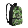 thumbnail image 2 of Uourmeti Large Capacity Backpack for Outdoor Travel, 17 Inch Soft School Backpack, Green Tractor Paint Pattern, 2 of 6