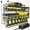 Black, variant on SHOUFTW Power Tool Organizer Wall Mount 4-Tier with Charging Station 600 LB Heavy Duty Metal with Drill Slots and Hooks, Black