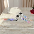 thumbnail image 4 of Unique Bargains 5 Pcs Crystal Makeup Brush Set for Bathroom Purplish Red Plastic Handle Nylon Hair, 4 of 5