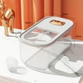 thumbnail image 2 of FRCOLOR White Plastic Rice Storage Container for Home Use PET Material Compact Size, 2 of 8